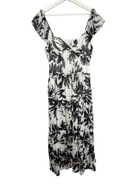 And The Why Black White Floral Maxi Dress Women’s Size Large